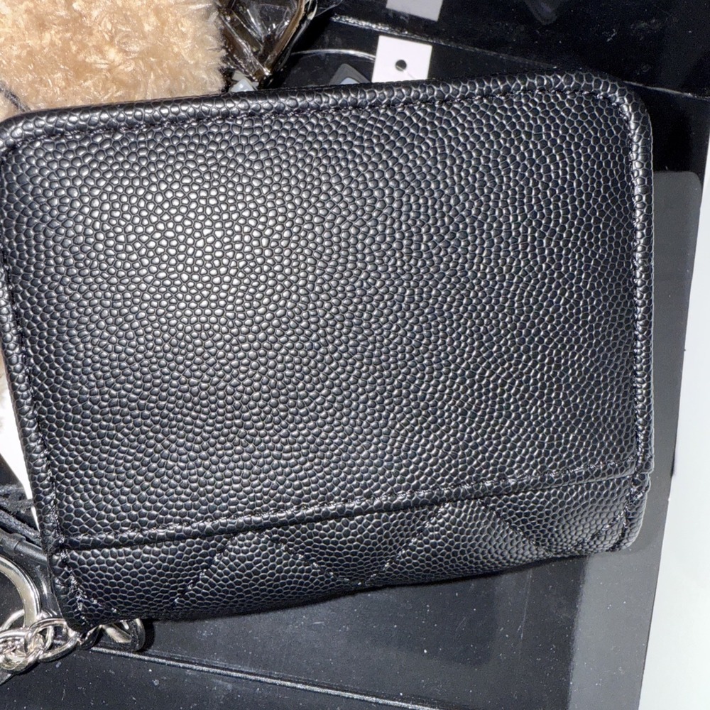 Steve Madden Bwren Card Case And Bag Charms Dog Gift Set Black - Picture 3 of 3